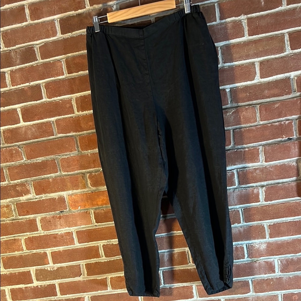 FLAX Linen Classic Black Pants